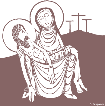 Steve Erspamer, «Clip Art For Year C», p. 33. Liturgy Training Publications, Chicago, 1994. Lien à : http://www.ltp.org