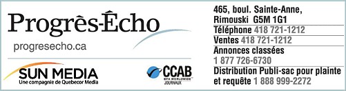 Aller au site du Rimouskois / Progrès-Écho